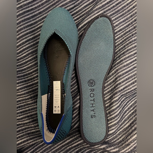 Spruce Python Green Rothy flats - Picture 5 of 6